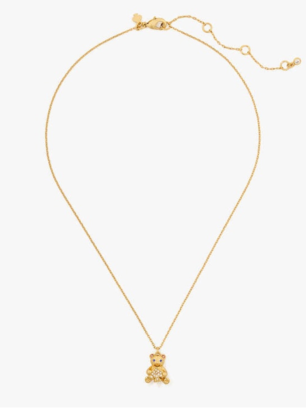 Kate Spade: Oh What Fun Spade Teddy Bear Pendant Necklace - Picture 2 of 7